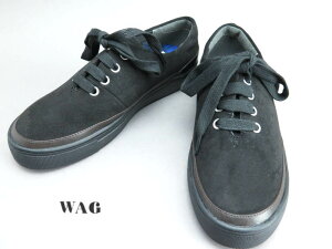 WAG ワグ WAG2960婦人 レディース/スニーカー/レースアップ /スエード【ブラックスエード】23cm 23.5cm 24cm