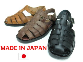 メンズサンダルG1115 日本製メンズ　ドライバーシューズ ドクターサンダル　グルカサンダル 　バックバンド　オフィス　革 軽量 S M L LL