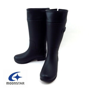 MOONSTAR ムーンスター MS WJ022R BKレディース ガールズ ムーンスター 長靴 冬ラバーブーツ 冬用長靴 シンプル 通学雪道 クリスマス防寒 滑りにくい おしゃれ あったか
