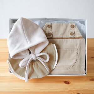 【お急ぎ対応可】【お急ぎ対応可】無料ギフトBOX付【こびと帽子+ロンパース+名入れドーナツスタイセット】 かわいい ベビー ギフト 秋冬 帽子 あったか 防寒 とんがり ボンネット あごひも