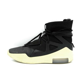 【新入荷】 ナイキ NIKE × フィアオブゴッド FEAR OF GOD ■ 【 AIR FEAR OF GOD 1 BLACK AR4237 001 】 エア フィア オブ ゴッド ブラック スニーカー　ブラック　サイズ28cm　32621【中古】