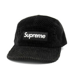 【新入荷】 シュプリーム Supreme ■ 23SS 【 2 Tone Corduroy Camp Cap 】 2 トン コーデュロイ キャンプ キャップ ブラック h0459【中古】