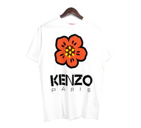 ケンゾー KENZO ■ 【 BOKE FLOWER FD55TS4454SO 】 クラシック ボーク フラワー デザイン 半袖 Tシャツ ホワイト サイズL 32822【中古】
