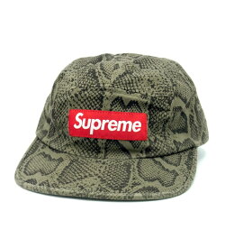 【新入荷】 シュプリーム Supreme ■ 24SS 【 Washed Chino Twill Camp Cap 】 フロント ロゴ ウォッシュド チノ ツイル キャンプ キャップ 帽子 カーキ w18831 【中古】