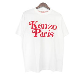 ケンゾー KENZO × ヴェルディ VERDY ■ 24SS 【 OVERSIZE T SHIRT FE55TS1914SY 】 ロゴ デザイン オーバー サイズ 半袖 Tシャツ　ホワイト　サイズM　32929【中古】