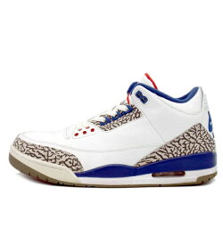 【新入荷】 ナイキ NIKE ■ 【 AIR JORDAN 3 RETRO True Blue 854262 106 】 エア ジョーダン 3 レトロ トゥルー ブルー スニーカー ホワイト×グレー サイズ28cm h0633 【中古】