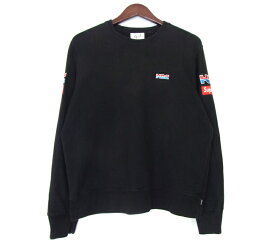 【新入荷】 シュプリーム Supreme × ホンダ HONDA 【 Fox Racing Crewneck 】 フォックス レーシング クルーネック スウェット トレーナー ブラック サイズS w19083【中古】