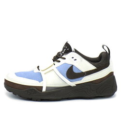 ナイキ NIKE × トラヴィス スコット Travis Scott 【 Zoom Field Jaxx Pale Ivory and Leche Blue HQ3072 400 】 ズーム フィールド ジャックス ペール アイボリー アンド レチェブルー スニーカー ホワイト×ブルー×ブラウン サイズ27.5cm h4602 【中古】