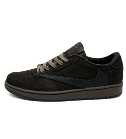 ナイキ NIKE × トラヴィススコット Travis Scott 【 AIR JORDAN 1 LOW OG SP Velvet Brown DM7866 202 】 エア ジョーダン 1 ロー ベルベット ブラウン スニーカー　ブラウン　サイズ27cm　h4821【中古】