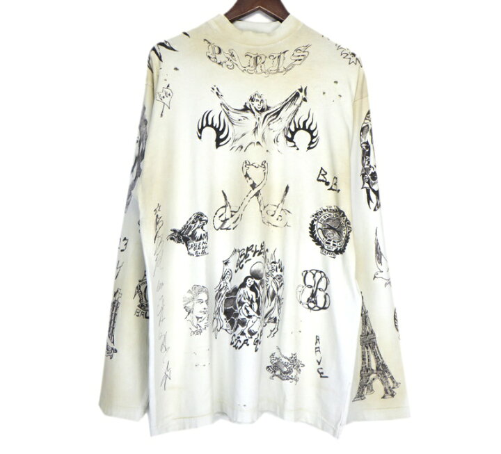 楽天市場】バレンシアガ BALENCIAGA 24SS 【 Tattoo Distressed Long 