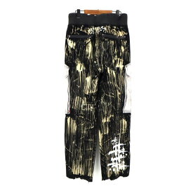 カタリスト CVTVLIST 【 Work Pants 2301090403 】 刺繍 ロゴ ペインターパンツ ブラック×ベージュ サイズ1 h7270【中古】
