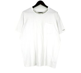 クロムハーツ CHROME HEARTS 【 CH T SHRT 】 ネックロゴ プリント 半袖 Tシャツ ホワイト サイズXL 48682【中古】