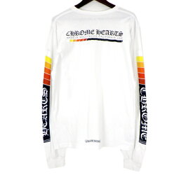 クロムハーツ CHROME HEARTS 【 NEON BAR LOGO L/S T-SHIRT 】 ネオンバー ロゴ ロングスリーブ 長袖 カットソー ホワイト サイズL 48683【中古】