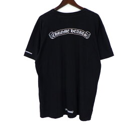 クロムハーツ CHROME HEARTS 【 CH T SHRT 】 スクロールラベル バック プリント 半袖 Tシャツ ブラック サイズXL 48694【中古】