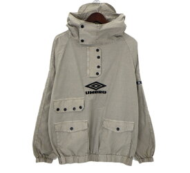 アンブロ UMBRO × スラムジャム SLAM JAM 【 Faded Smock Anorak UBMW0469FA299 】 フェイデッド スモック アノラック パーカー ジャケット ベージュ サイズS 49724 【中古】