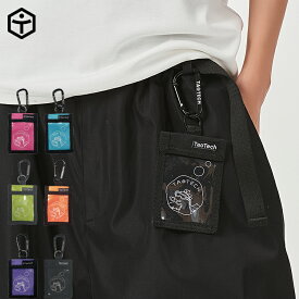 TaoTech 【送料無料】 パスケース リフト券ホルダー カラビナ付き チケットホルダー リフト券入れ スキー場 スノーボード スキー カード入れ 定期入れ 通勤 通学 ICカードケース スノーサウルス