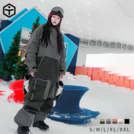【TaoTech】 25-26 アノラック上下セット 2L セパレート スノーボード スキーウェア メンズ レディース ファスナー フード 2L ジャケット ウェア スノー パンツ アウトドア スタイリッシュ 撥水 防水 透湿 防寒 防風 保温 雪遊び