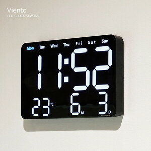 yMAX1500~OFFN[|zuv |v LED  fW^ Rt u|p k @\ LED CLOCK Viento rGg SLW368 A[ ubN  傫 t rO  