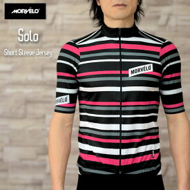 サイクルジャージ Morvelo（モーヴェロ）『ソロ』 Solo 夏 半袖 速乾 ロードバイク おしゃれ サイクルウェア サイクリングジャージ 自転車ウェア カジュアルジャージ シャツ 半そで 春 かっこいい シンプル 安い クロスバイク MTB モーベロ モルベロ