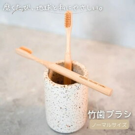 【送料無料】竹歯ブラシ ノーマル mana. organic living マナ オーガニック リビング 磨きやすい fsc 認証 竹製 サステイナブル サスティナブル bpa フリー 極細 やわらかい 持ちやすい SDGs エシカル やさしい バンブー 大人