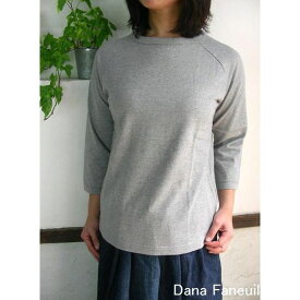 5％OFFクーポン配布中 【追跡メール便無料】 Dana Faneuil ダナファヌル ムラ糸 ラグラン クルーネック7分袖Tシャツ D-538118