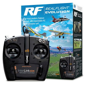 リアルフライト・エボリューション+ドローン用送信機型USBコントローラー（フルスプリング仕様）付属 RCフライトシミュレーター（インターリンクDX）Real Flight Evolution RFL2000（日本語取扱説明書）