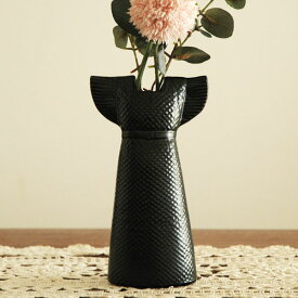 Lisa Larson リサラーソン ワードローブ ドレス ブラック スウェーデン フラワーベース 北欧 オブジェ 置物 花瓶