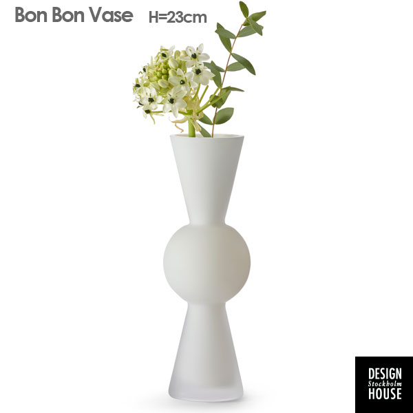北欧スウェーデンデザイン ガラス製フラワーベース Bon Vase ボンボンベース ホワイト フラワーベース 花瓶 1周年記念イベントが ストックホルム HOUSE DESIGN デザインハウス HLS_DU 数量は多い stockholm