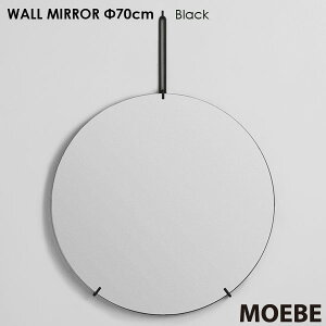 MOEBE [x Wall Mirror 70cm EH[~[ ubN Ǌ|~[ f}[N kCeA