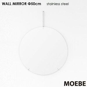 Wall Mirror 50cm(�E�H�[���~���[�j�X�e�����X�X�`�[���Ǌ|���~���[ MOEBE(���[�x) �f���}�[�N