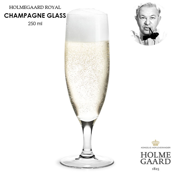 人気 北欧デザイン ロイヤル シャンパングラス北欧食器 Champagne Glass 250mllHOLMEGAARD 売れ筋 ホルムガード アルネヤコブセン北欧グラス HLS_DU シャンパングラス