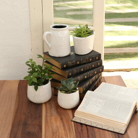 ダルトン(Dulton) GLAZED　POT　ROUND　WHITEグレイズド ポット ラウンド ポット レトロ 可愛い かわいい おしゃれ 鉢 プランター 植木鉢 インテリア
