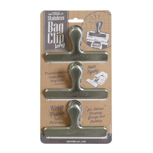 _g(Dulton) STAINLESS STEEL BAG CLIP SET OF 3 XeX X`[ obO Nbv 3pcs Zbg Lb` AEghA  َq ۑ