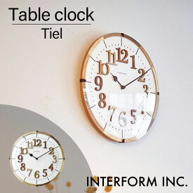 テーブルクロック Tiel ティール CL-9706 インターフォルム 電波時計 壁掛け時計 掛け時計 おしゃれ 掛時計 壁時計 時計 壁掛け 北欧 木製 シンプル おしゃれ インテリア雑貨 ナチュラル かわいい ギフト プレゼント レトロ 誕生日 リビング