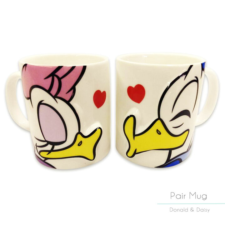 楽天市場 ドナルド デイジー ペアマグ キス ディズニー ドナルド デイジー ペアマグカップ マグカップ マグ 可愛い かわいい Little Lanai