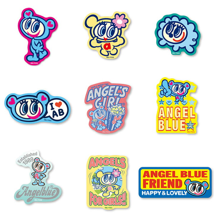 楽天市場】ダイカット ミニステッカー ANGEL BLUE エンジェルブルー 