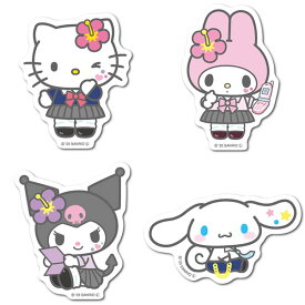 ミニステッカー サンリオ SANRIO サンリオキャラクターズ 平成コギャル 制服 ハローキティ マイメロディ クロミ シナモロール 耐水 耐光 屋外 スマホ PC タブレット かわいい おしゃれ 大人 コレクション雑貨 可愛い キャラクター グッズ