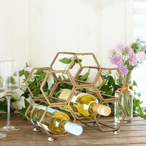 �_���g��(Dulton)HONEYCOMB WINE RACK ANTIQUE GOLD�n�j�J�� ���C�� ���b�N�A���e�B�[�N�� ����277mm ��305mm ���s175mm