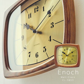 ウォールクロック Enoch イーノク インターフォルム 壁掛け時計 掛け時計 おしゃれ 北欧 かわいい 掛時計 時計 壁時計 スイープ 静か 無音 静音 シンプル 新生活 インテリア リビング ダイニング 一人暮らし 新築 ゴールド シルバー メタリック cl-3853BN