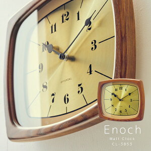ウォールクロック Enoch イーノク インターフォルム 壁掛け時計 掛け時計 おしゃれ 北欧 かわいい 掛時計 時計 壁時計 スイープ 静か 無音 静音 シンプル 新生活 インテリア リビング ダイニン