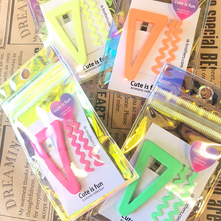 楽天市場】ヘアピン Cute Set PFG-012 3本セット おしゃれ ネオン 