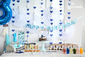 【mylittledayマイリトルデイ】HAPPYBIRTHDAYバナー/シルバー【ガーランドバナーバースデー飾りデコレーションお祝い誕生日ファーストバースデーハーフバースデーフランス雑貨子供のパーティーに】あす楽リトルレモネード
