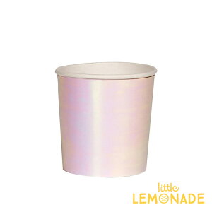 イリディセントペーパーカップ8個入りスモールサイズ【SmallIridescentCup】虹色ピンク紙コップ使い捨てカップ紙コップホームパーティー誕生日クリスマスパーティーテーブルコーディネート飾りChristmasXmasリトルレモネードあす楽