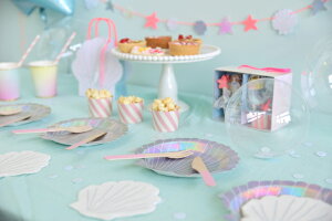 あす楽!【MeriMeriメリメリ】マーメイドのカップケーキKIT【マフィンカップパーティーピック人魚姫貝殻夏プリンセス】【テーブルウェアデコレーションお菓子作りパーティーホームパーティー】
