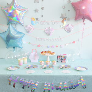 あす楽!【MeriMeriメリメリ】マーメイドのカップケーキKIT【マフィンカップパーティーピック人魚姫貝殻夏プリンセス】【テーブルウェアデコレーションお菓子作りパーティーホームパーティー】