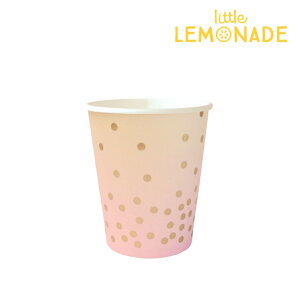 【illumepartyware】ピンク&ピーチペーパーカップ【300ml】10個入りPink&PeachCup【女の子パーティー誕生日ウェディング結婚式お祝いバースデイ紙コップテーブルウェア】あす楽リトルレモネード