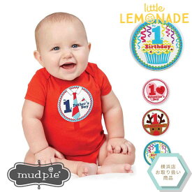 【Mud Pie】 1歳の初めて記念ステッカーセット 12か月分のイベントのステッカー 誕生日 バースデー 記念写真 撮影 SNS ステッカー ファーストバースデー 出産祝い リトルレモネード 300均