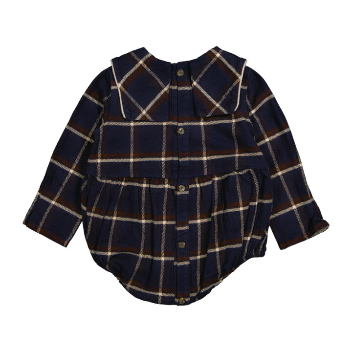 楽天市場】【LOIR】 SISI Romper 【6か月・12か月】Blue tartan 長袖 
