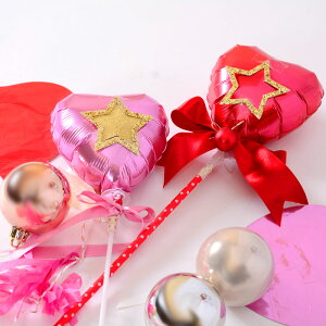 【バラ売り13ｃｍ◇ミニハート◇フィルムバルーン】バルーン風船ハート赤ピンクラベンダーミントパーティー誕生日飾り付け装飾ステッキワンドにあす楽リトルレモネード