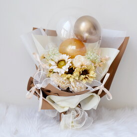 色が選べる バルーンとお花のリボンブーケ バルーンアレンジメント ピンク/ブルー/ゴールド 誕生日 結婚式 退職 卒業式 卒業 入学 バルーンアレンジメント お祝い 贈答 ギフト バルーン電報 大人っぽい バルーン 撮影会 アレンジメント かわいい おしゃれ リトルレモネード